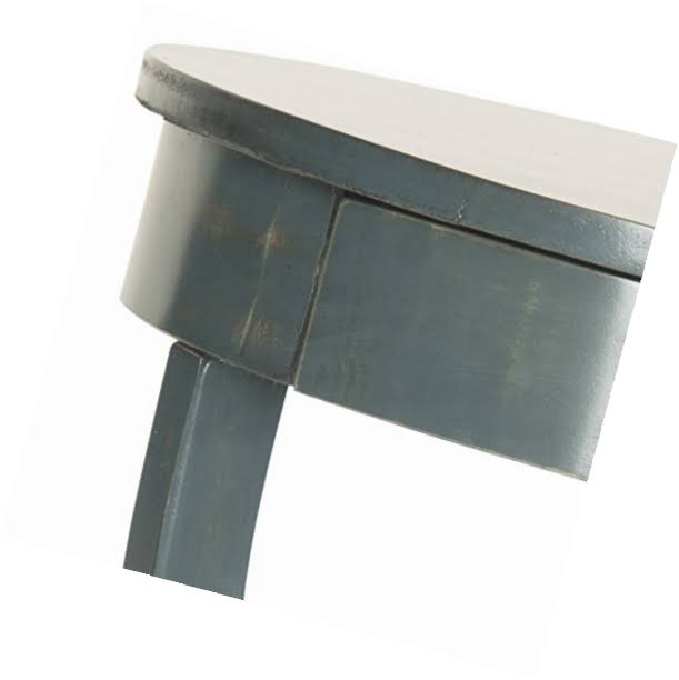 Dark Teal Round Pedestal Drawer End Table L25483