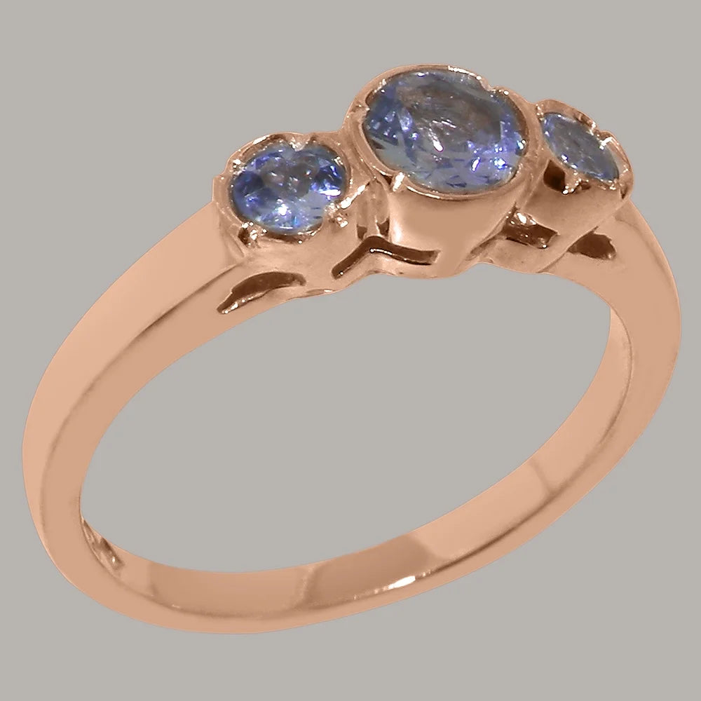 18k Rose Gold Natural Tanzanite Ring J92110