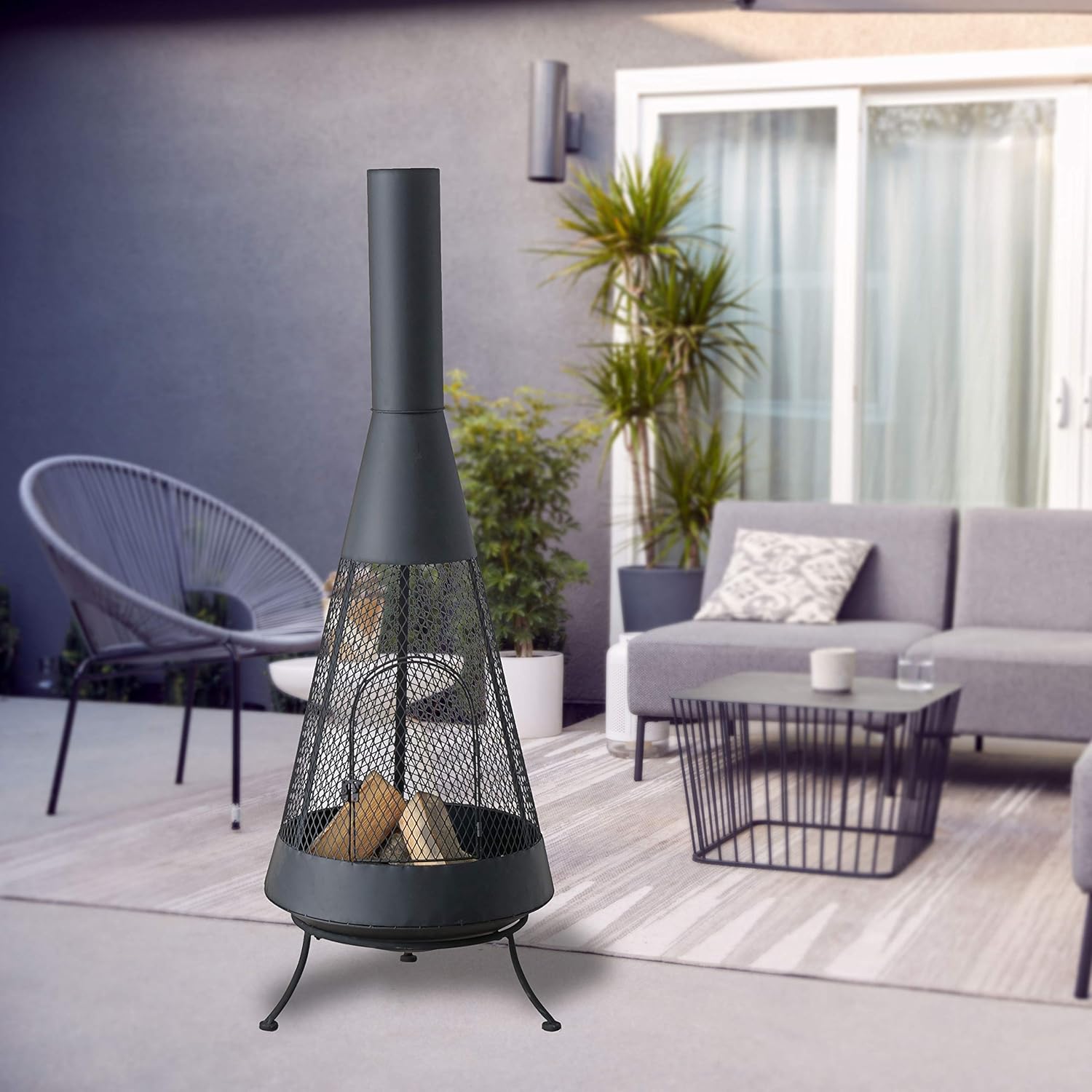Black Iron Chiminea I154