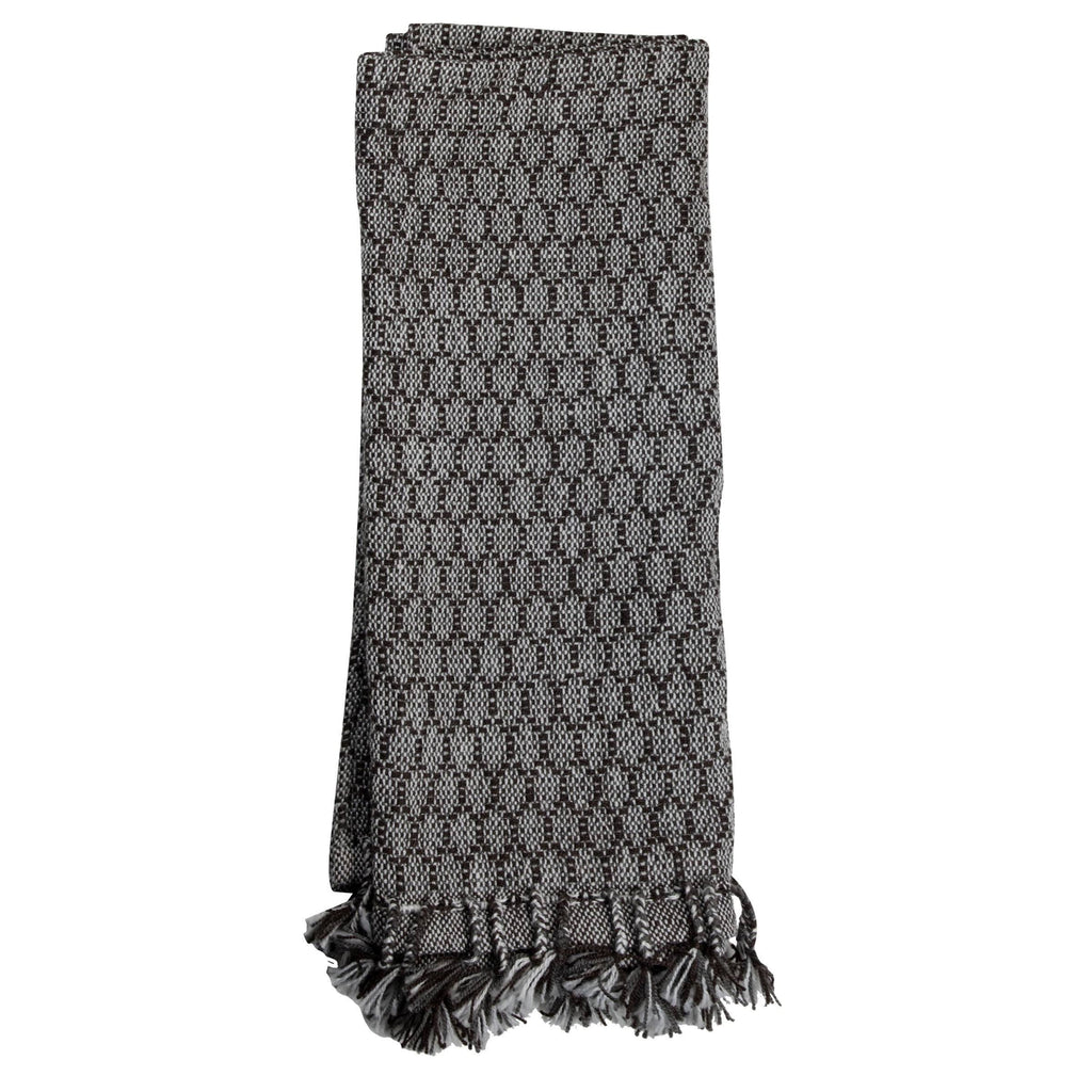 Honeycomb Pattern Hand Woven 50 x 60 inch Throw Blanket with Hand Tied Tassels E720257