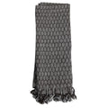 Honeycomb Pattern Hand Woven 50 x 60 inch Throw Blanket with Hand Tied Tassels E720257