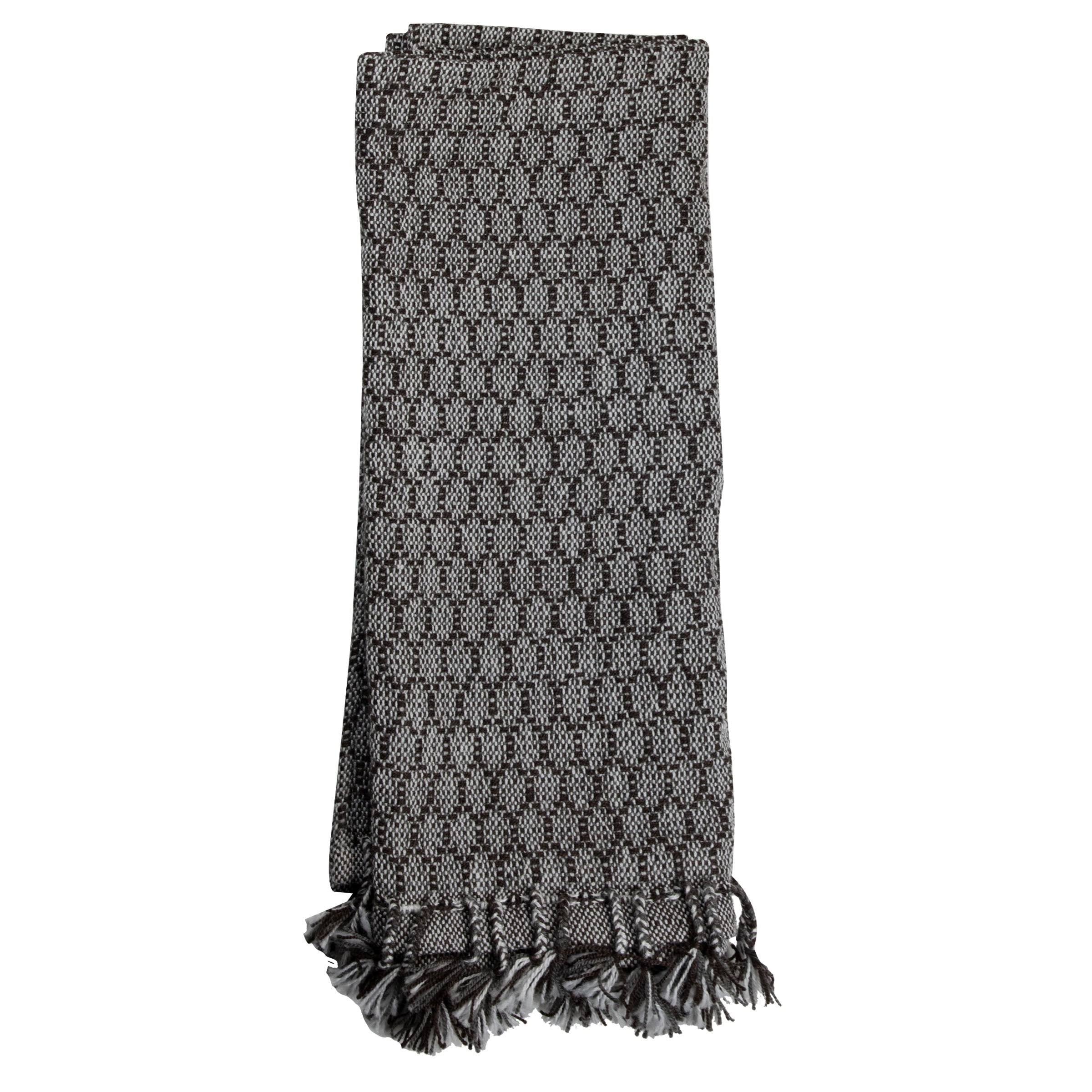 Honeycomb Pattern Hand Woven 50 x 60 inch Throw Blanket with Hand Tied Tassels E720257