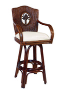 Swivel Rattan Counterstool R577