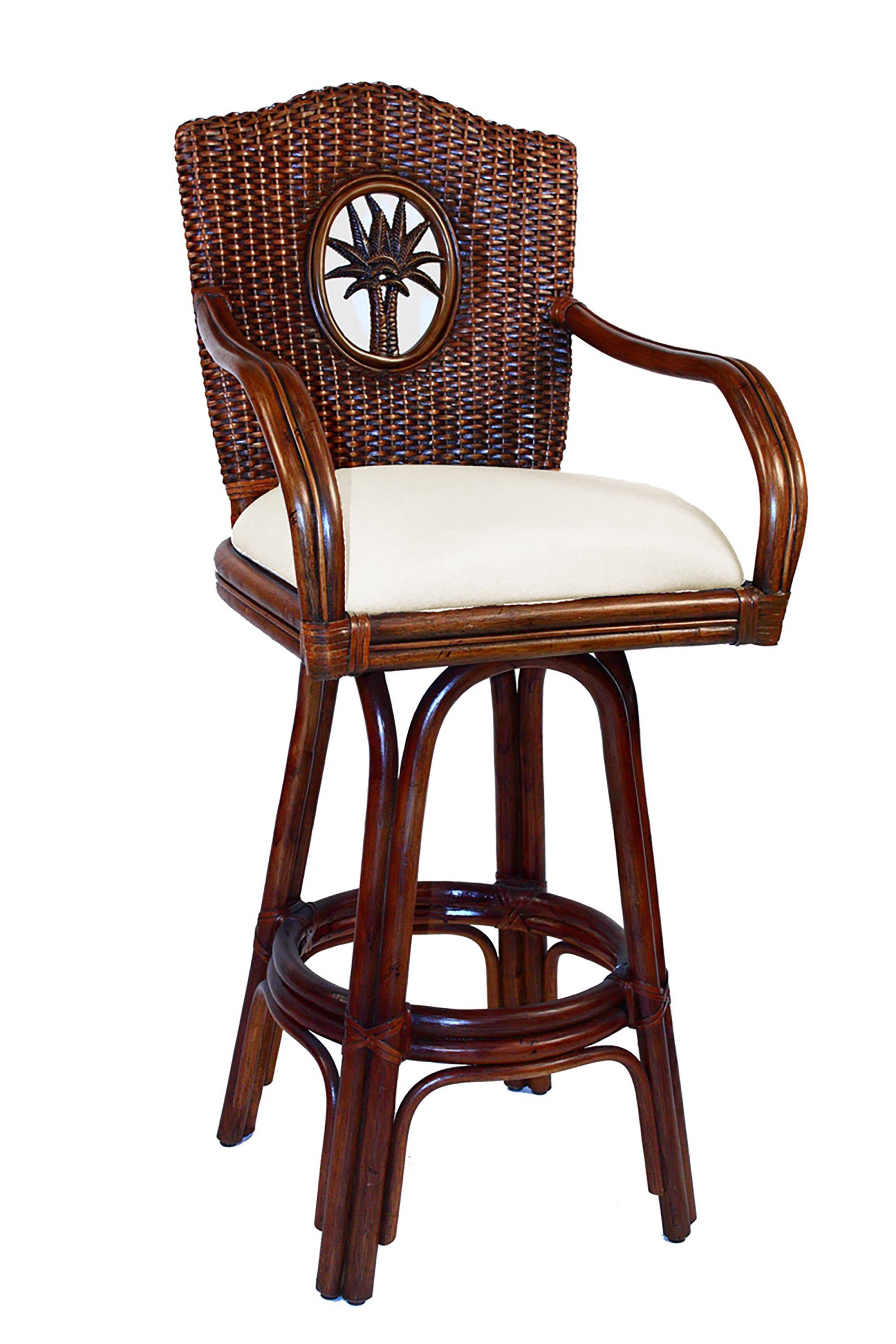 Swivel Rattan Counterstool R577