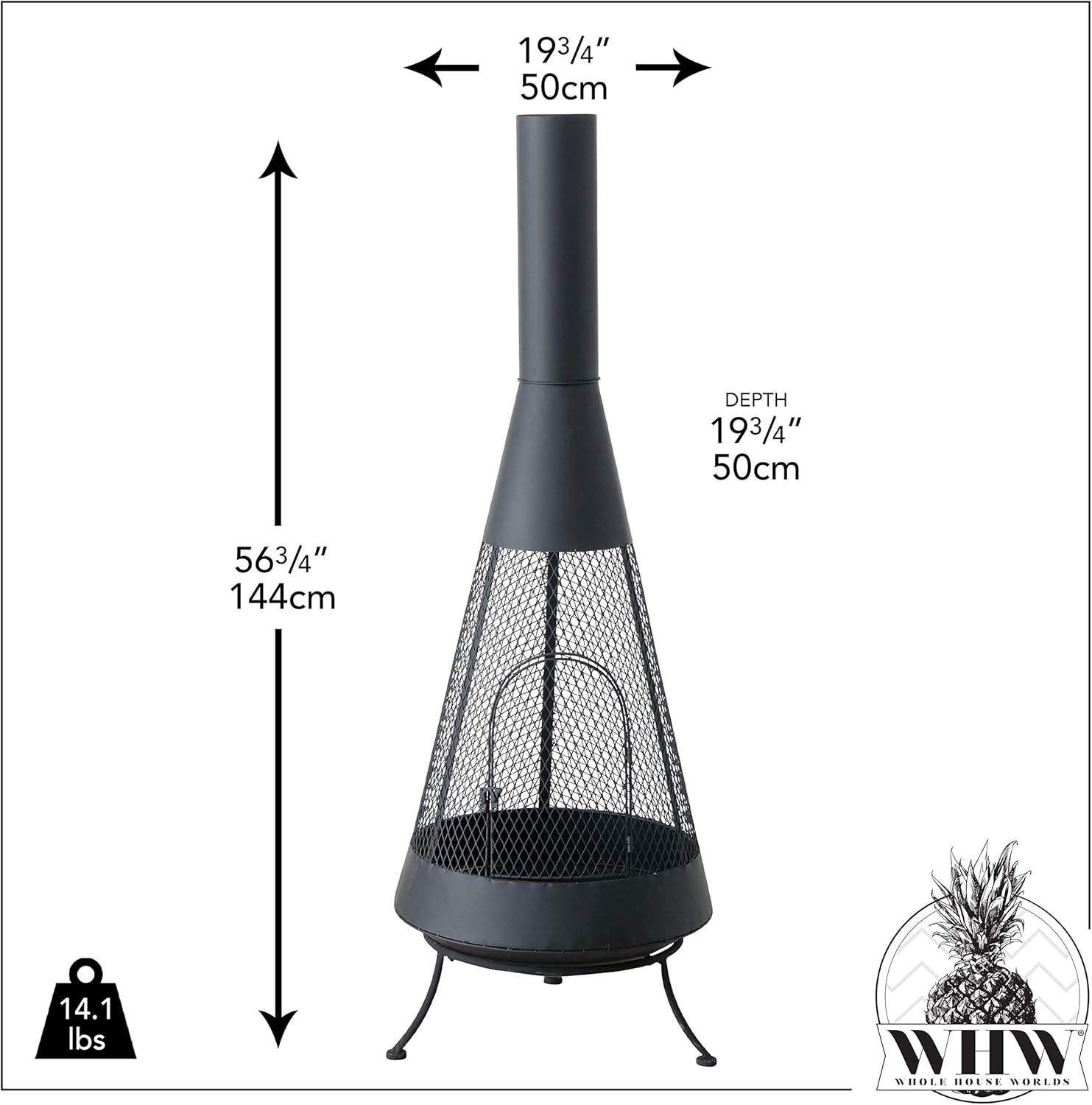 Black Iron Chiminea I154