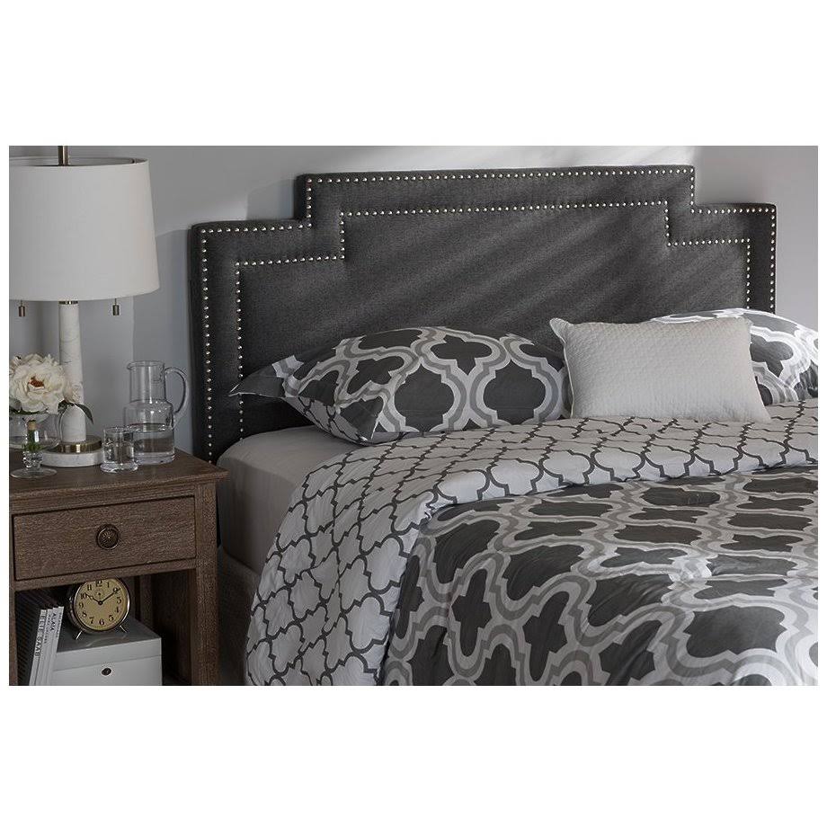 Dark Grey Fabric King Size Headboard L628506