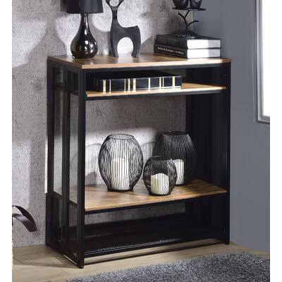 Antique Oak & Black Sofa Table I916540