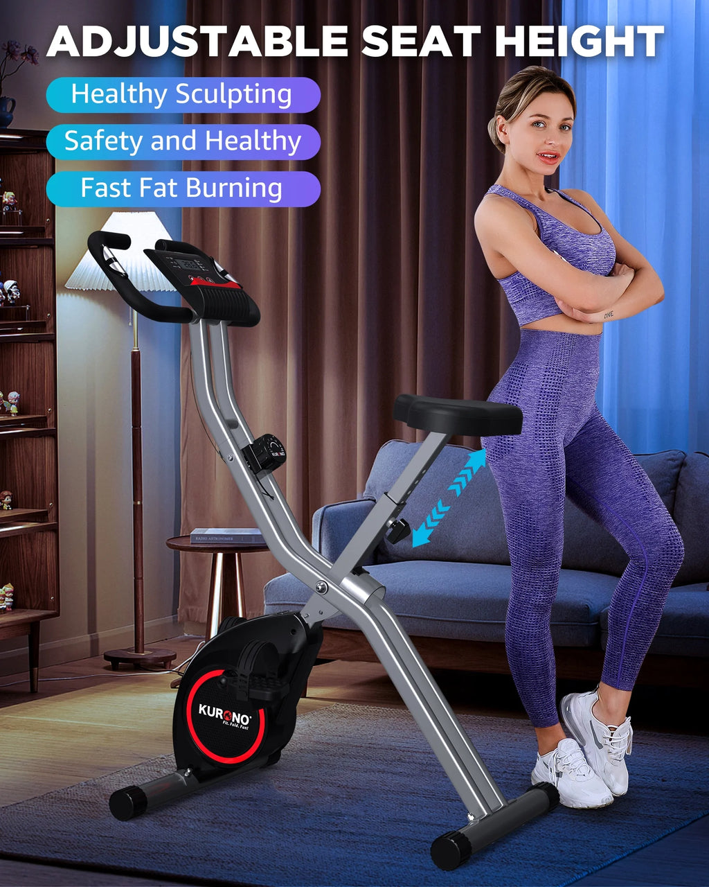 Stationary Exercise Bike with 16-Level Magnetic Resistance V770274