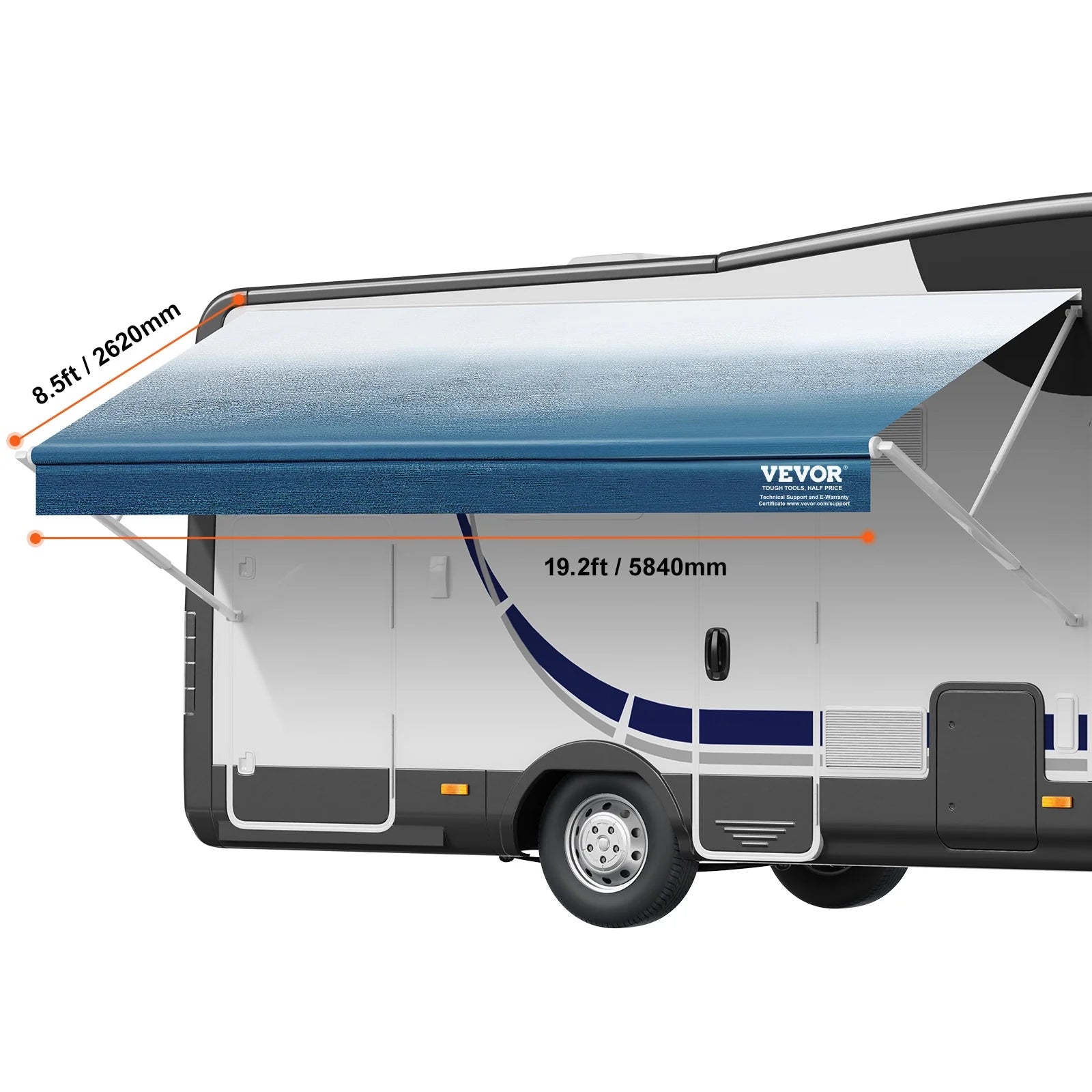 20' RV Awning Fabric Replacement Waterproof Fabric I685554