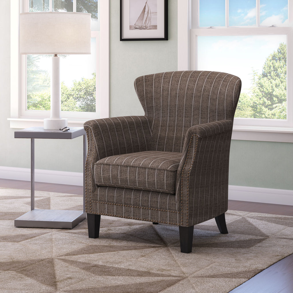 Classic Upholstered Accent Chair with Nailhead Trim H995