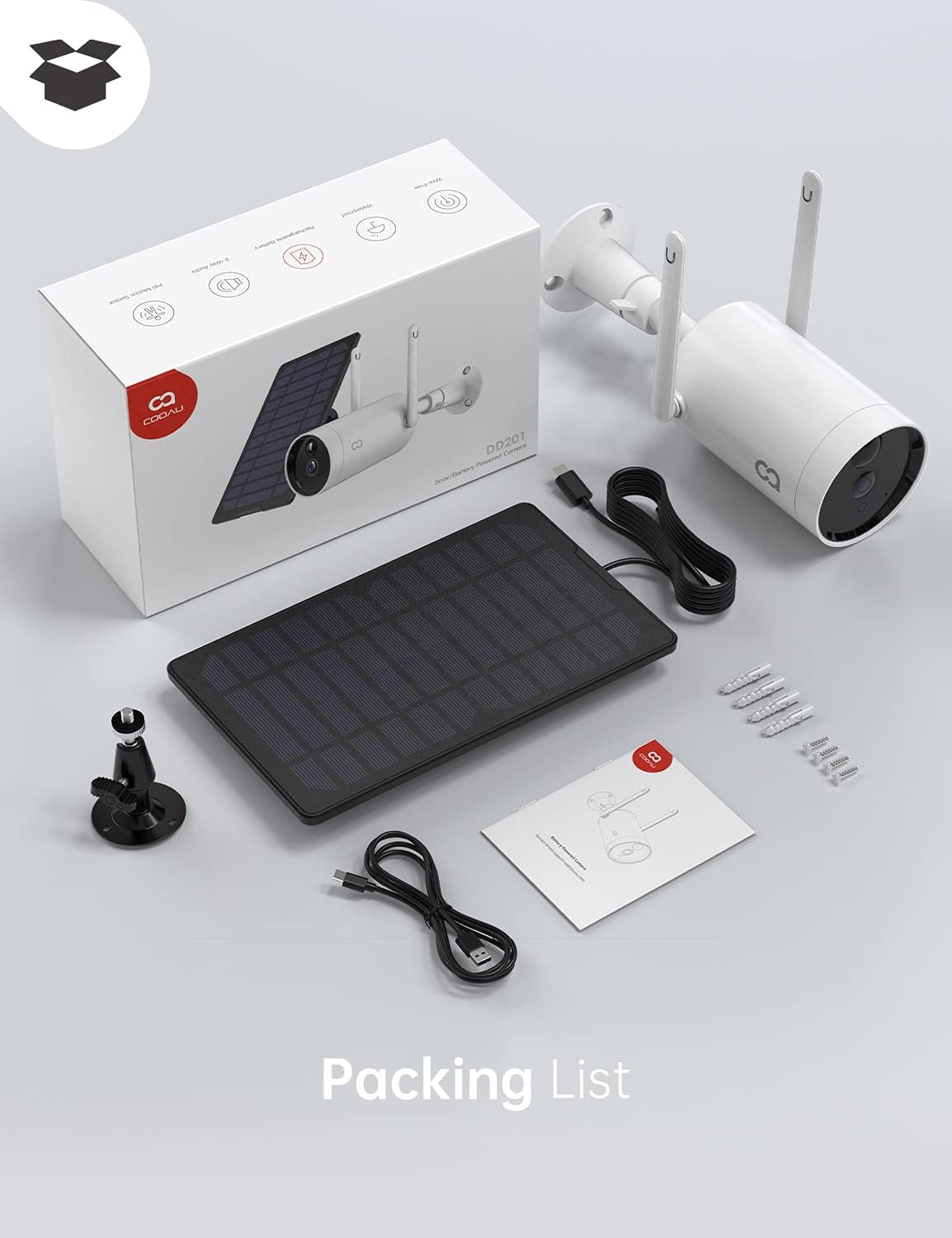 Wireless Solar Powered Security Camera with Night Vision K692321