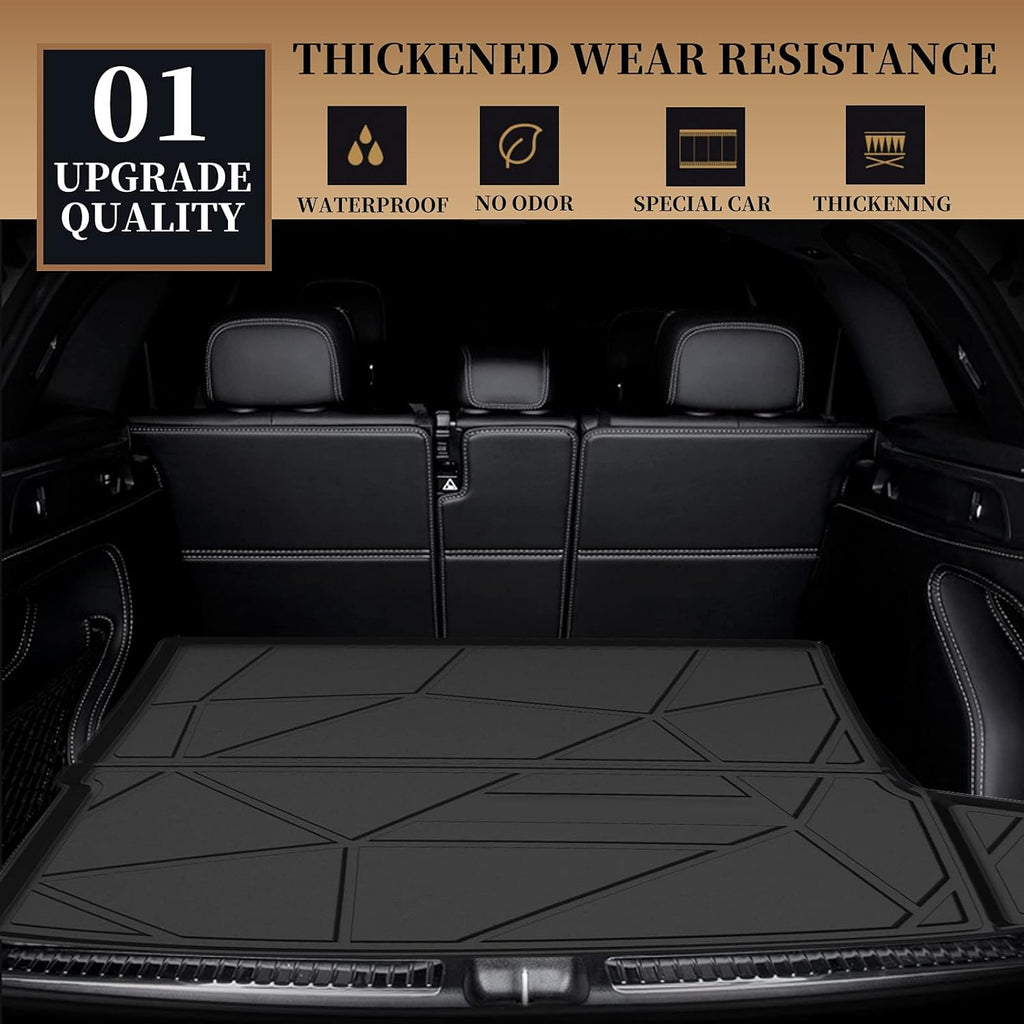Black TPO All Weather Heavy Duty Waterproof Rear Cargo Tray Trunk Floor Mat Protector X65962
