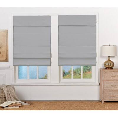 Blackout Roman Shade Light Gray 55x22W x 72x22L L3726