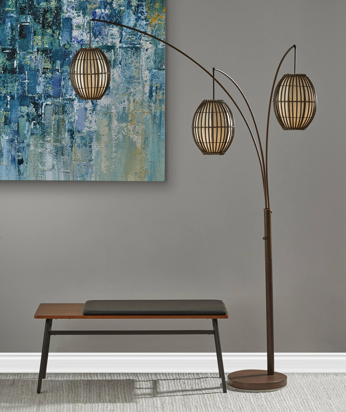 Antique Bronze Arc Lamp G2681