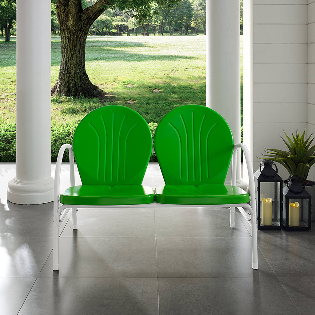 Grasshopper Green Metal Loveseat Z495811