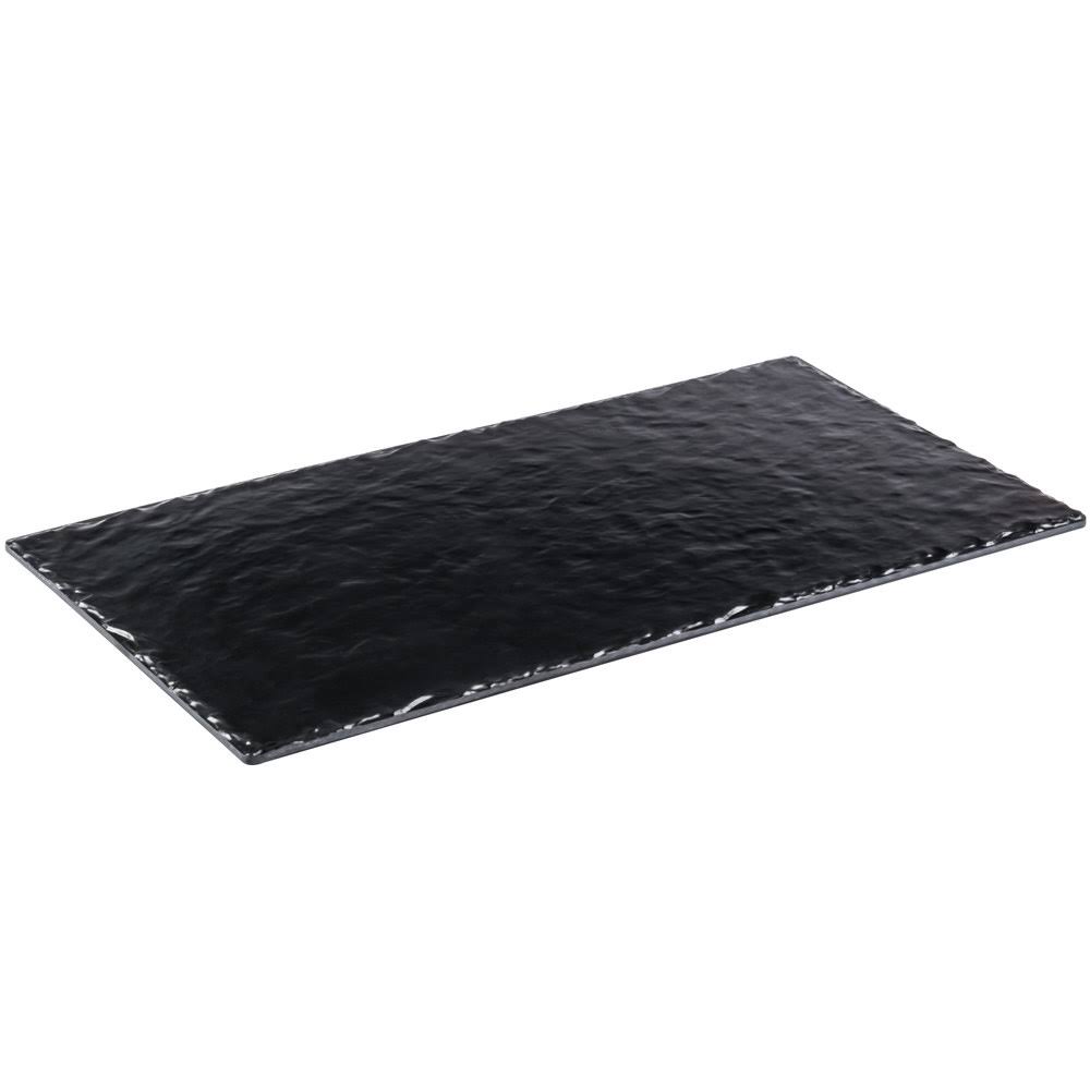 Black Melamine Faux Slate Platter 10 x 20 in. U374512
