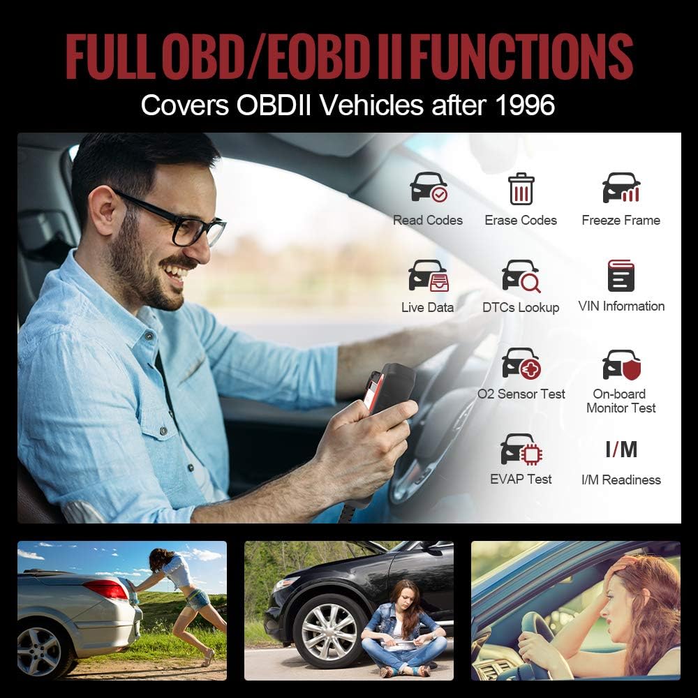 OBD2 Scanner Code Reader with 3 Reset Functions W395260