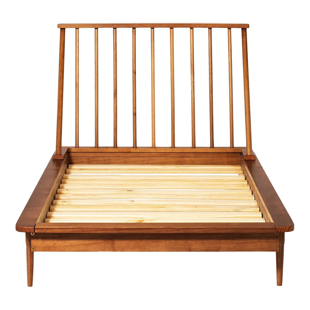 Twin Solid Wood Spindle Bed Caramel J467