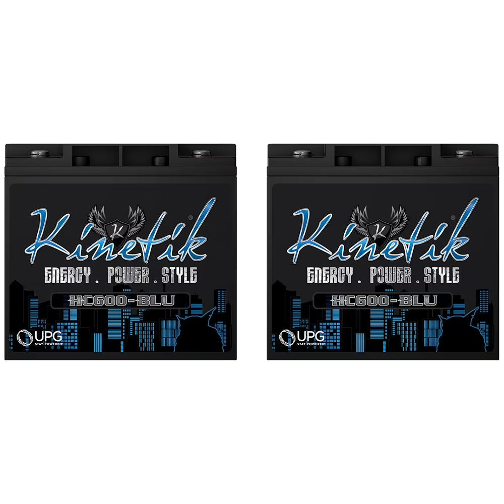 600W 12V Power Cell Replacement Battery for Car Stereo System - 2 Pack V330