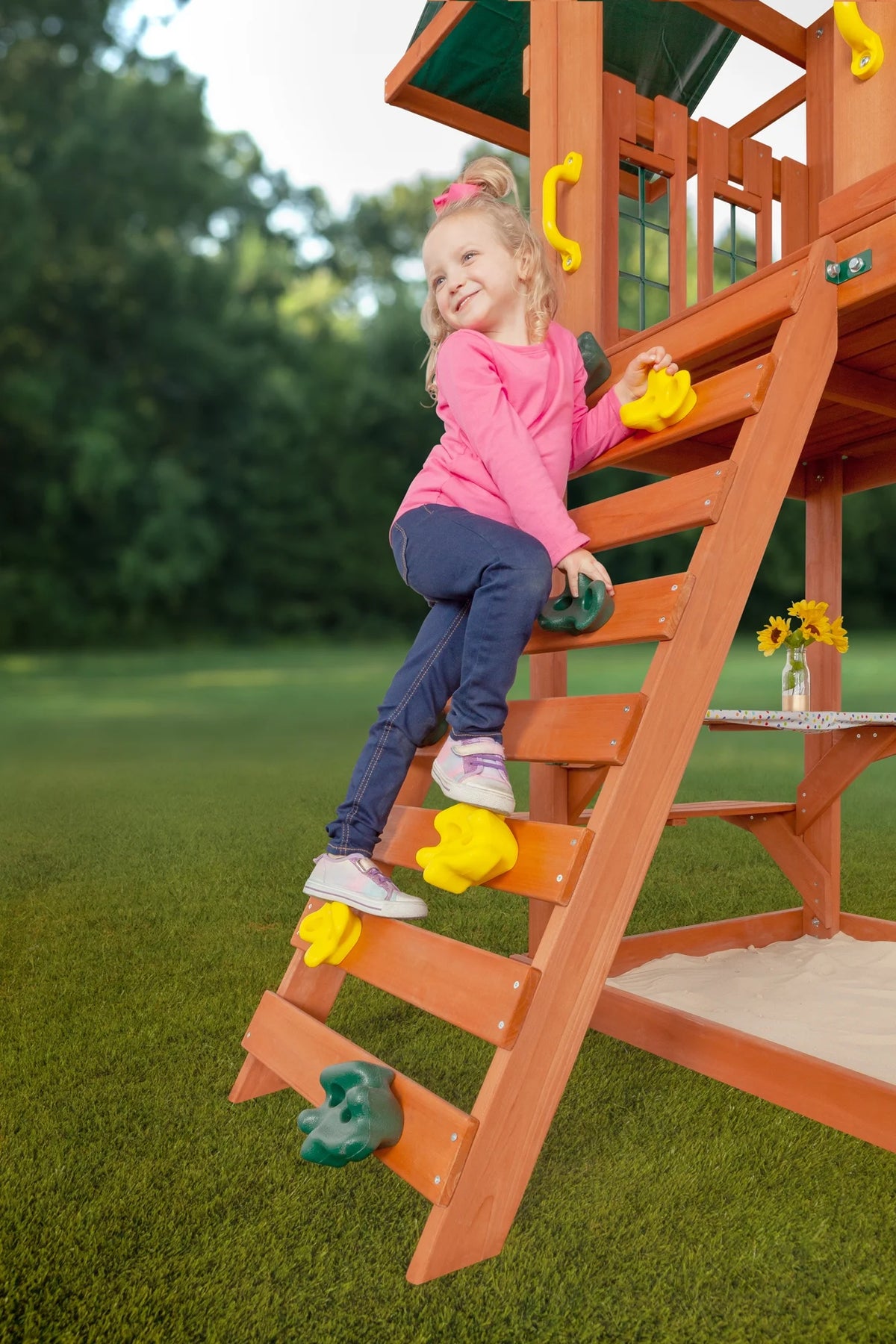 Cedar Wooden Swing Set P60443