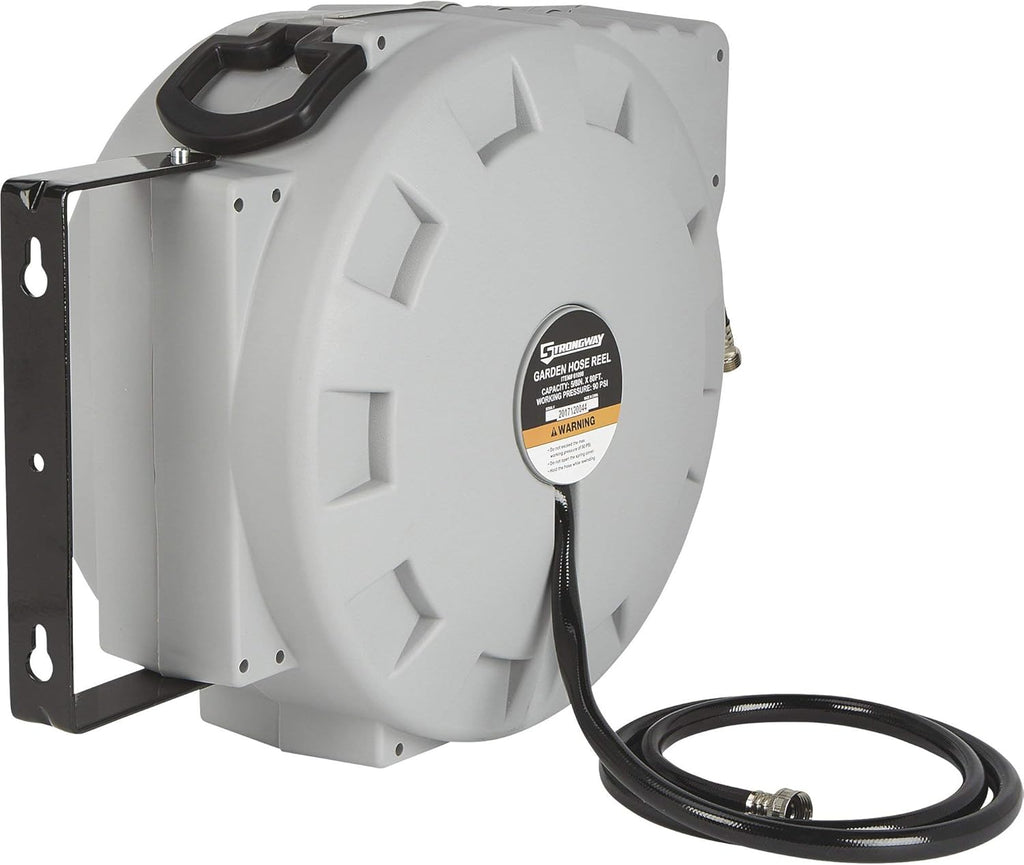 Retractable Garden Hose Reel with 5/8in. Dia. x 80ft. Hose - Wall Mount T69538