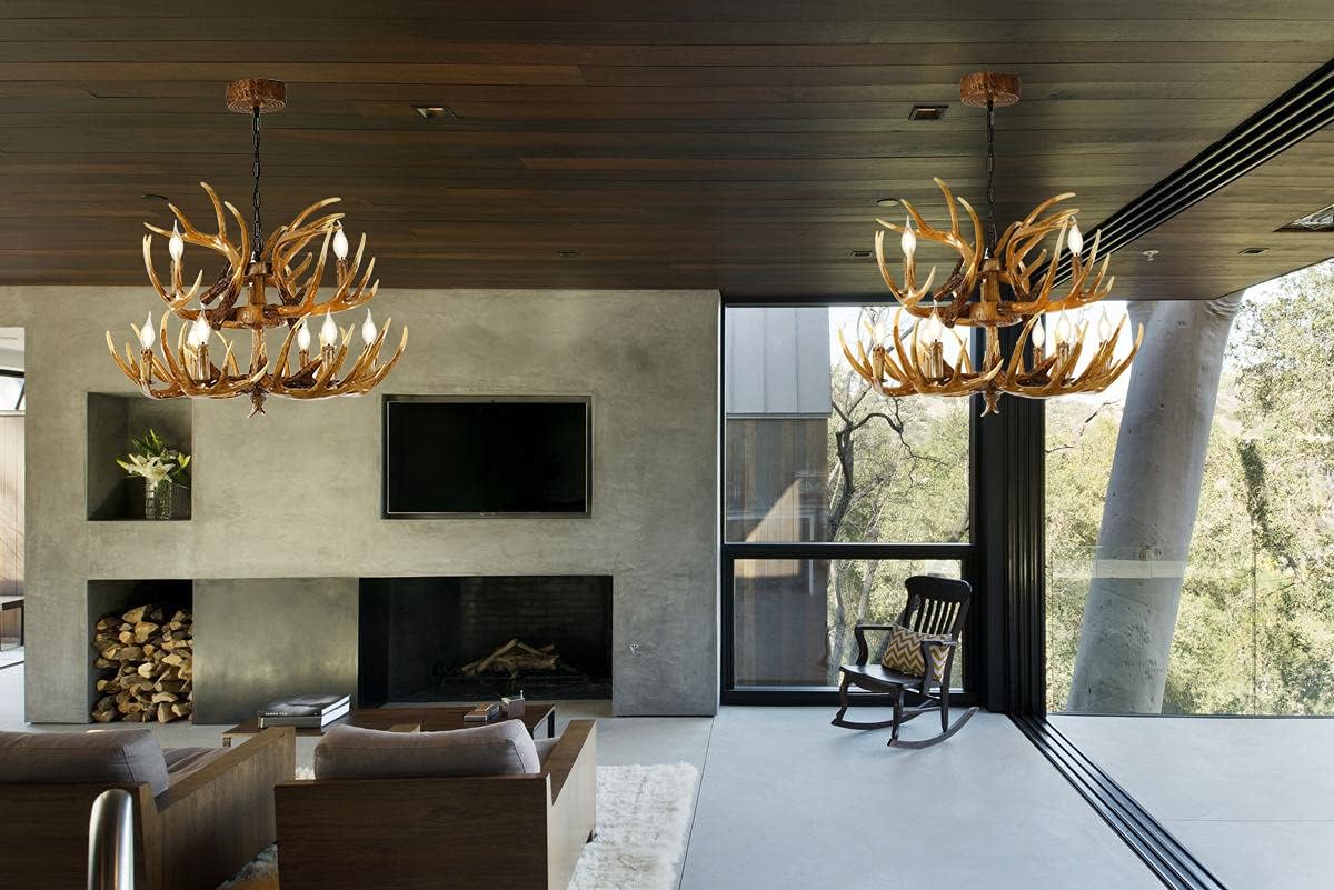 Antler Chandelier, 9 Lights, E12 Base M72814