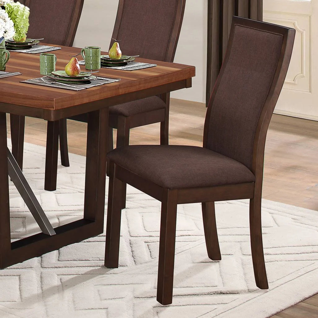 Brown Side Chair Set of 2 Q21980