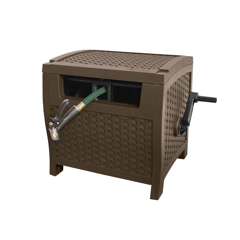 Mocha Brown Manual Hose Reel Cart E799072