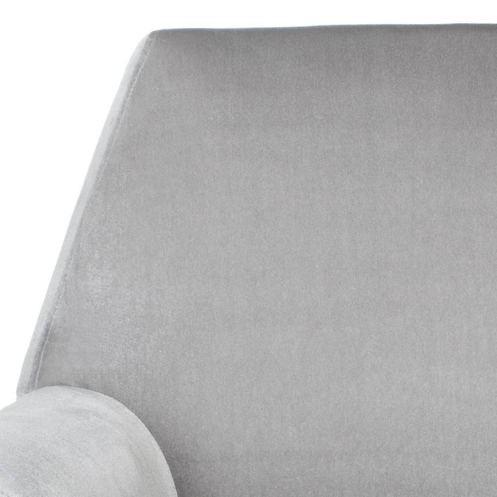 Light Grey Velvet Accent Chair C877601
