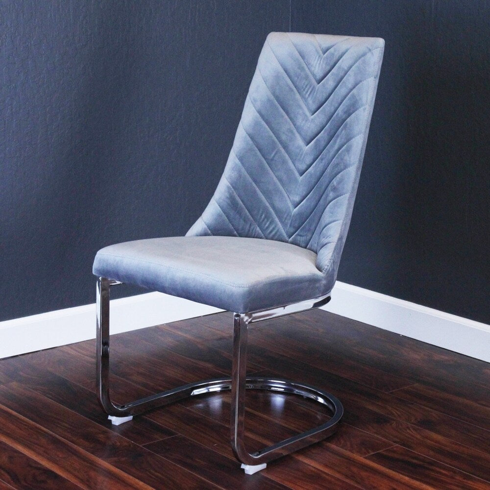 Taupe Velvet Chair J14805