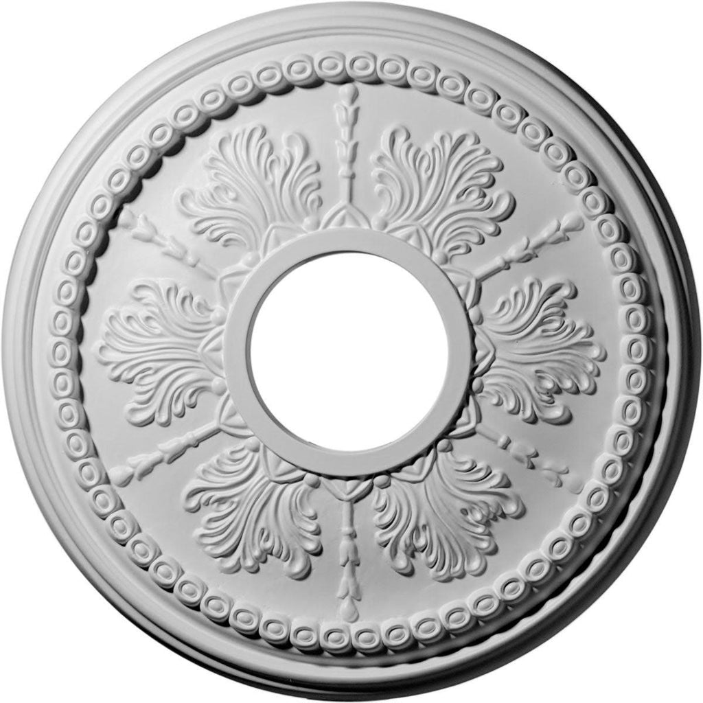 13 7/8x22OD x 3 3/4x22ID x 1 1/4x22P Hand-Painted Black Pearl Ceiling Medallion E1464
