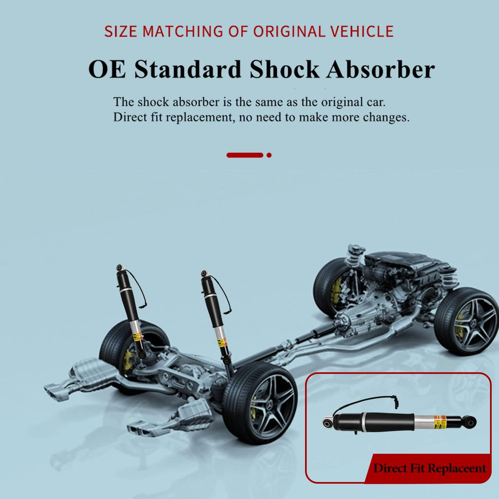 Pair Rear Air Shock Absorber Adjustable Air Shocks and Struts I6572