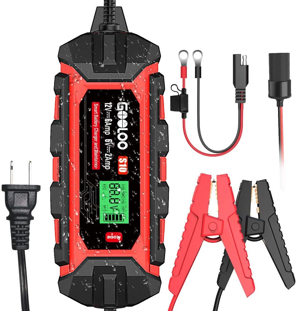 10-Amp 6V 12V Fully Automatic Battery Charger Maintainer, Pack of 2 M48130