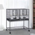 Black Stackable Wide Divided Breeder Bird Cage R22018