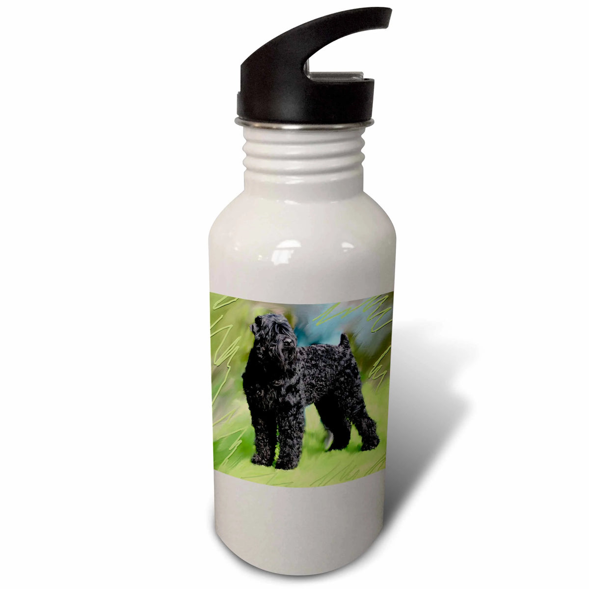 Black Russian Terrier Sports Water Bottle, 21oz I3344