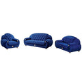 Dark Blue 2-Piece Fabric Living Room Set X903