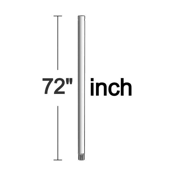 72x22 Downrod Brushed Steel G1088