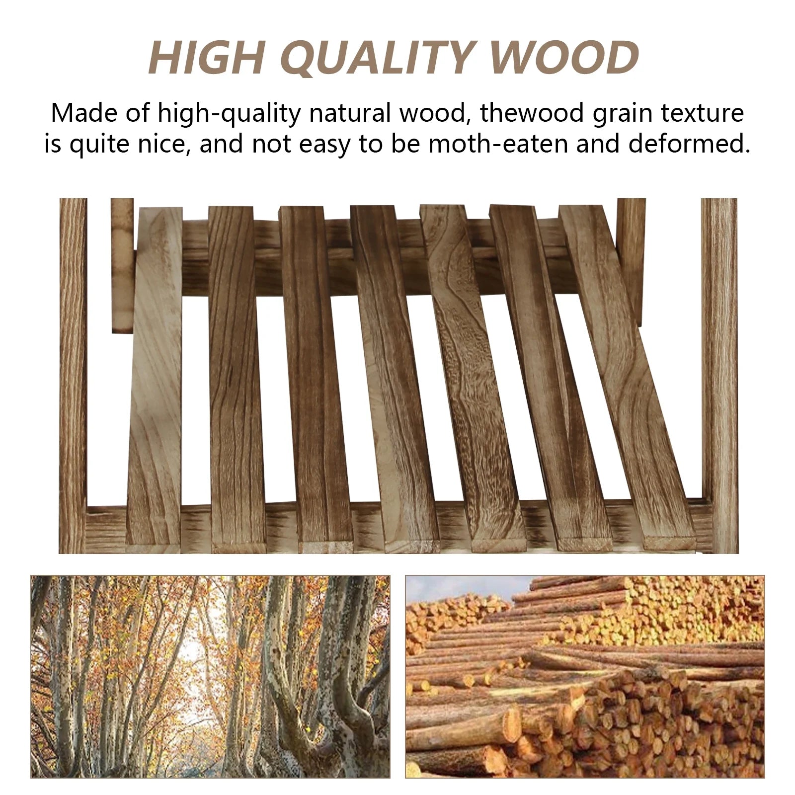 5-Tier Ladder Shelf Bookcase Storage Display Shelf Natural H148