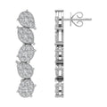 10K White Gold Lab Grown Diamond Dangle Earrings P16137