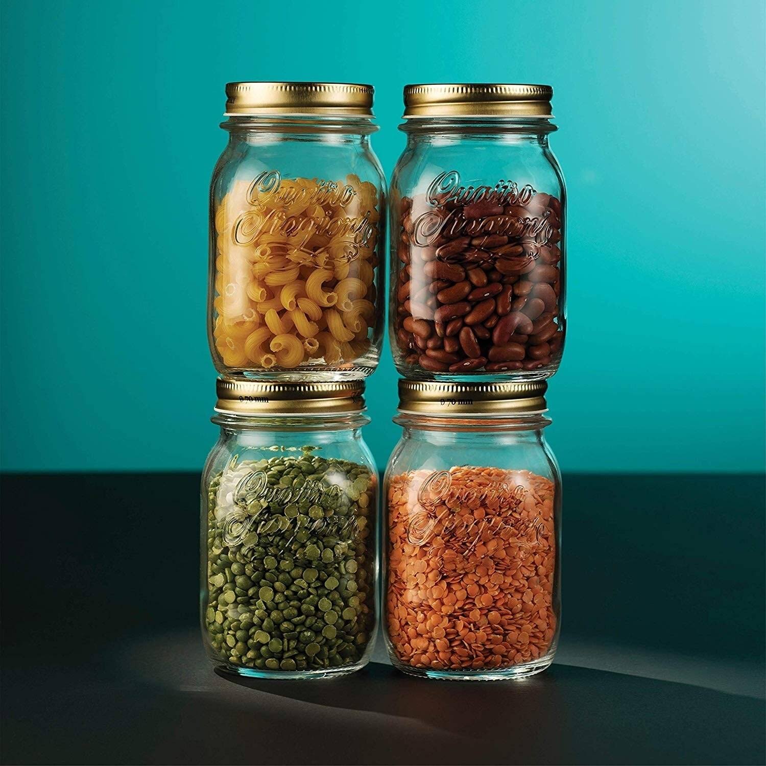 12 Pack 17 Ounce Glass Mason Jars with Airtight Lid M9874
