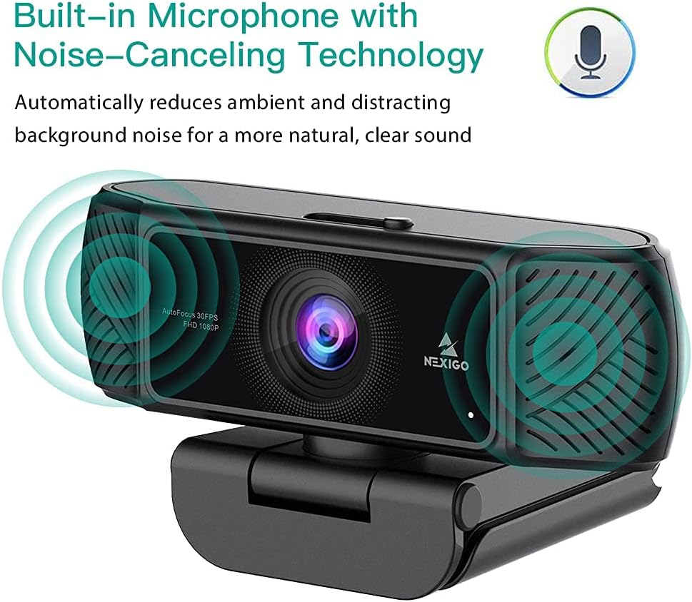 1080P Webcam with Microphone and Privacy Cover C562