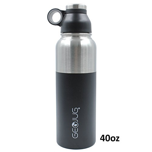 Black 32 oz Stainless Steel Insulated Water Bottle R69665