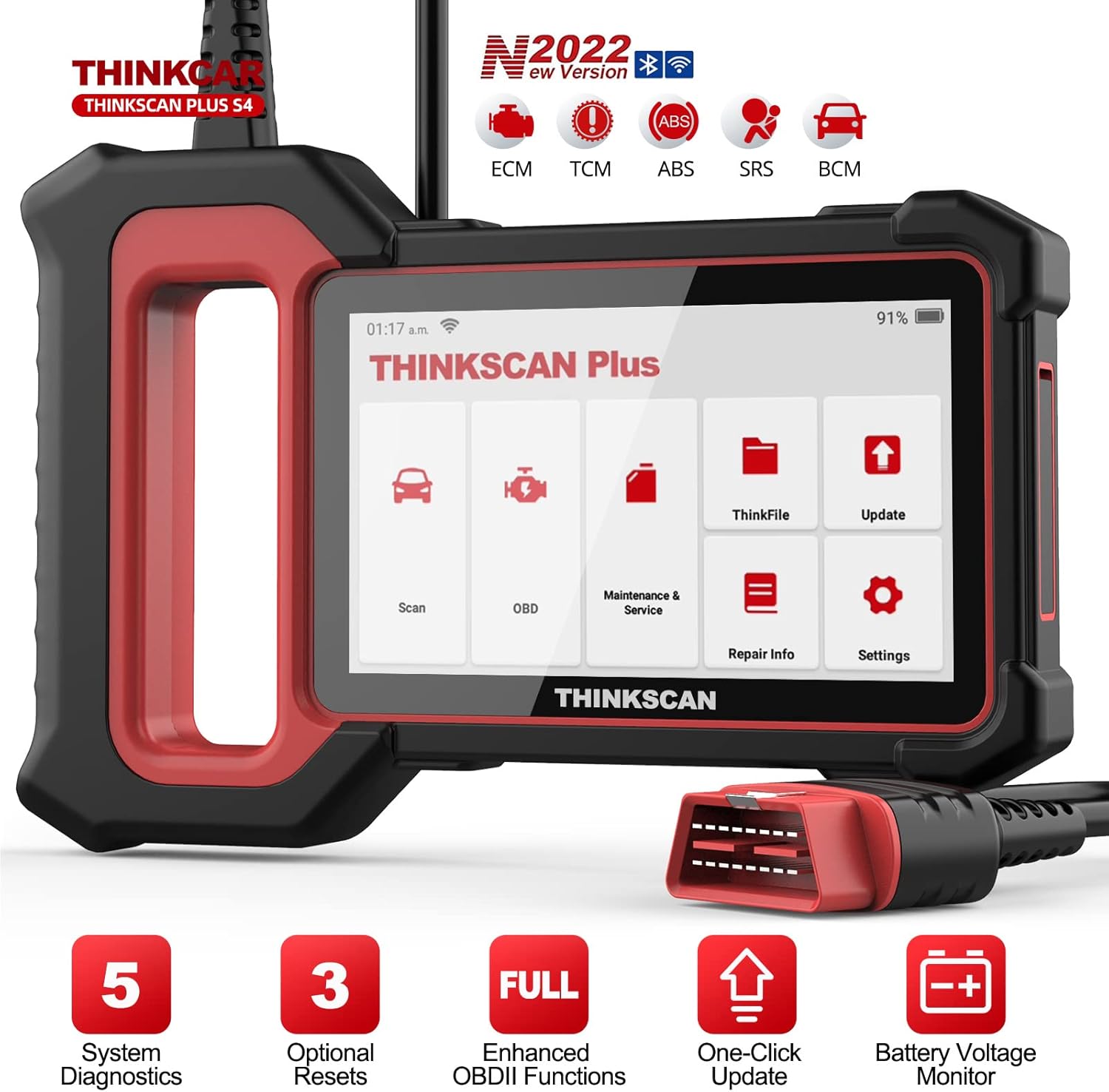 OBD2 Scanner Code Reader with 3 Reset Functions W395260
