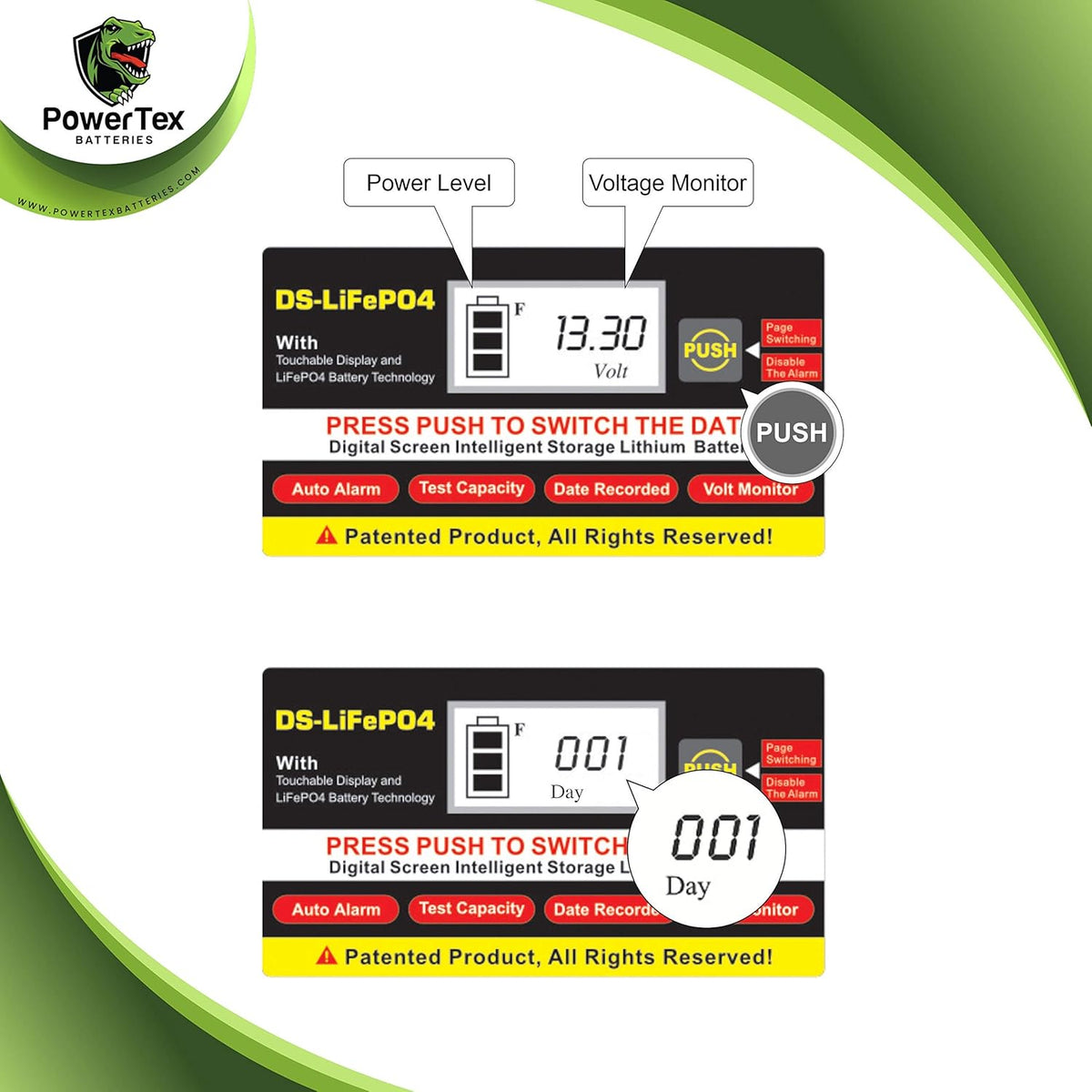 12V 100Ah 1224Wh LiFePO4 Deep Cycle Rechargeable Battery G56652