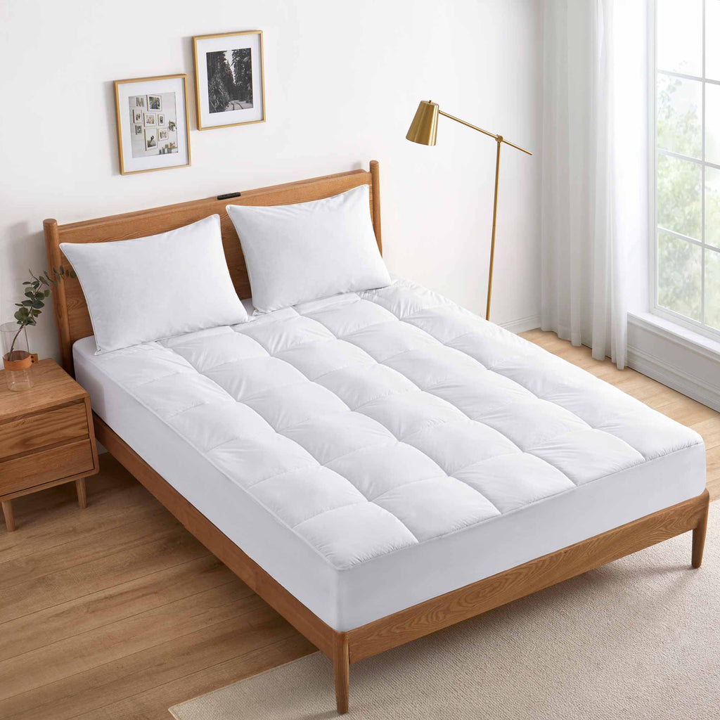 White Twin Size Polyester Mattress Topper G2626