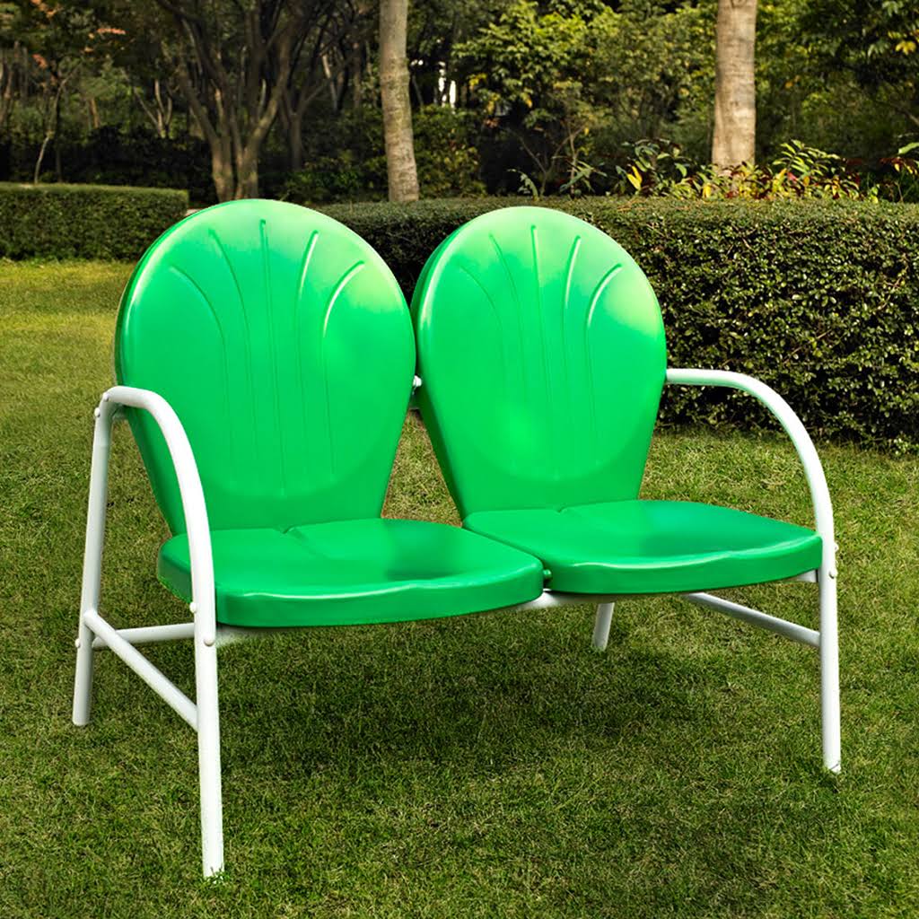 Grasshopper Green Metal Loveseat Z495811