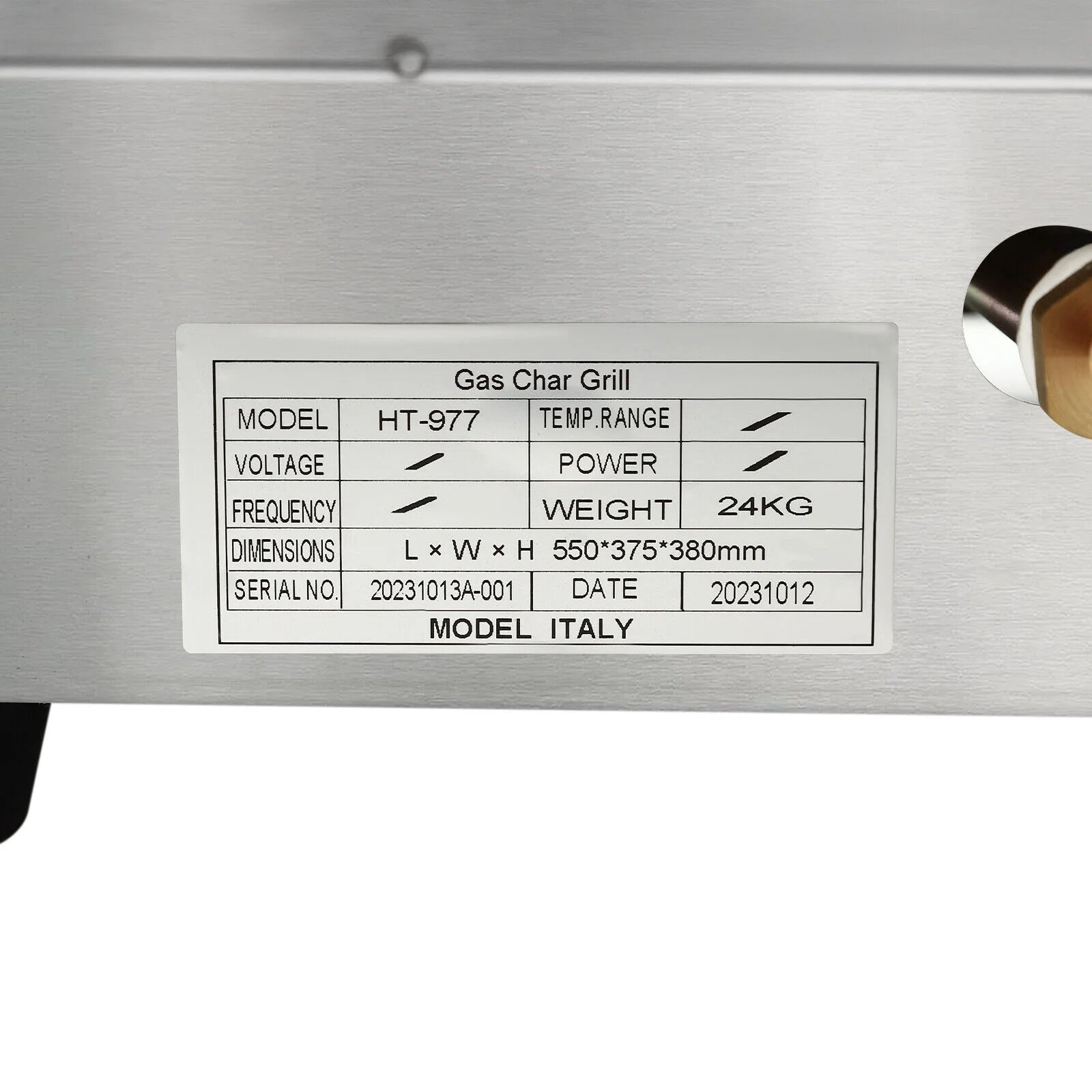 2 Burner Countertop Gas Charbroiler Grill H908416