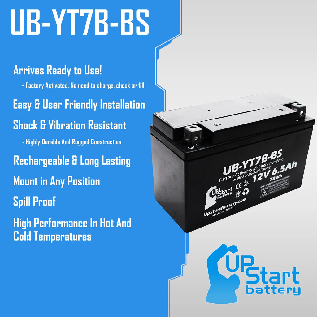2-Pack 12V 6Ah Motorcycle Battery X3884