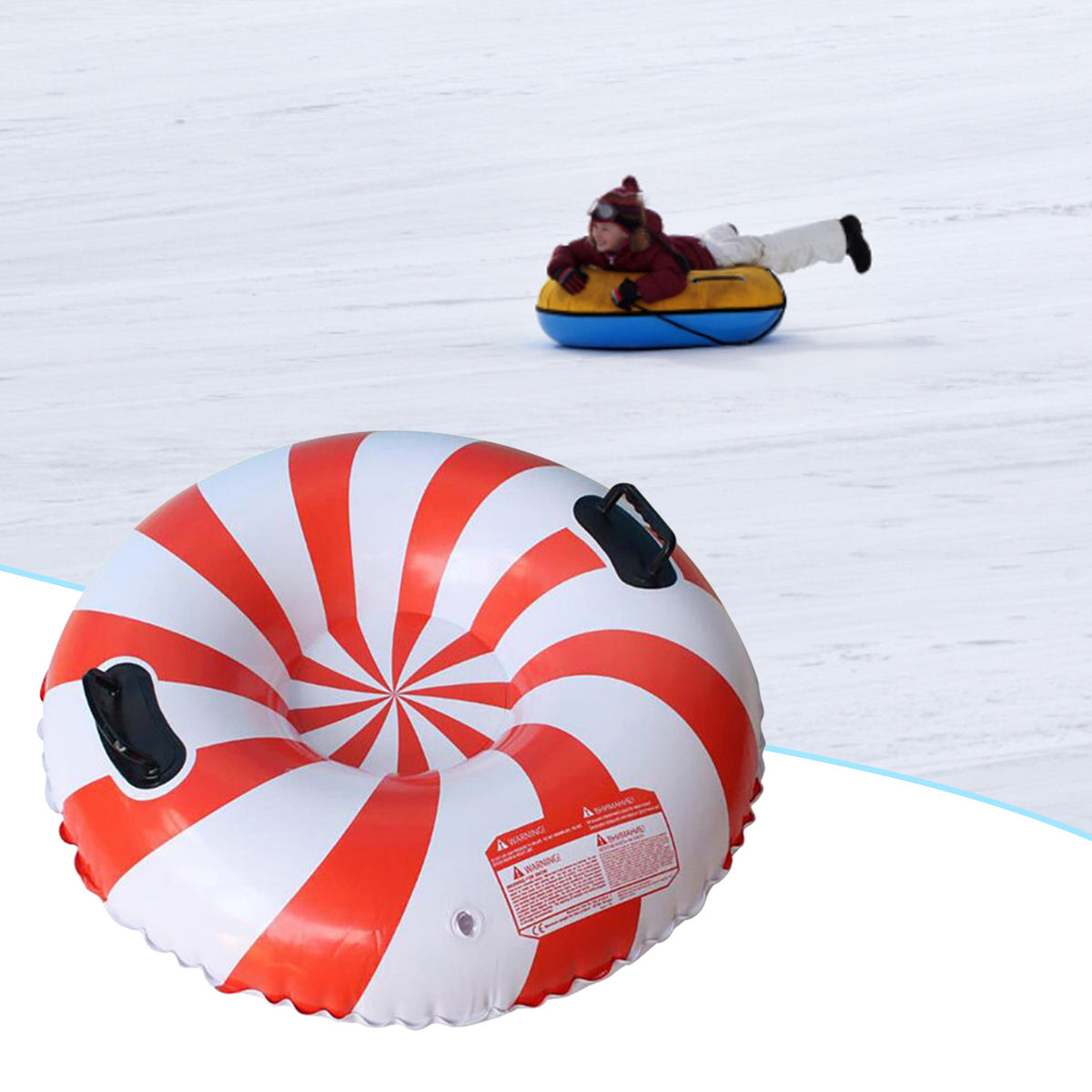 Inflatable Ski Ring with Reinforced Handles E98783