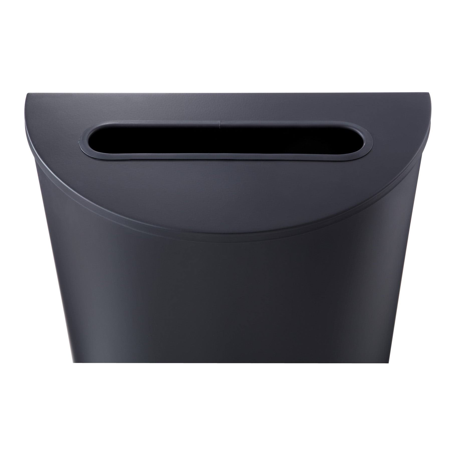 Black 12.5 gal Powder-Coated Steel Trash Can W894